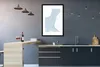 MuchoWow® Gerahmtes Poster Blau - Minimalismus - Abstrakt Produktbild-Vorschau 5