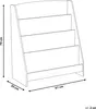 A line drawing of a children's bookshelf with dimensions indicated. Náhled obrázku produktu