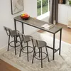 STILVORA bartafel met 3 beklede Polyurethanbarstoelen, Productafbeelding-voorbeeld 1