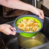 Faltbarer Seiher Sieb Abtropfsieb Nudelsieb (Grün) H0282, Produktbild-Vorschau 1