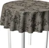Tischdecke Style Plus Linette Robust Leaf braun Ø 140 cm Produktbild-Vorschau 1