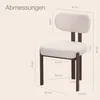 4er Set Esszimmerstuhl Stoff Beige - Beine Dunkle Produktbild-Vorschau 5
