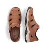 Rieker Herren Echtleder Slipper braun, Herren:43 EU Produktbild-Vorschau 7