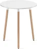 Bílý kulatý jídelní stůl KAMI 60x60 cm Náhled obrázku produktu 1