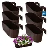 KOTARBAU® Sada 6 ks kvetináčov na balkón 40x15x15 cm Náhľad obrázku produktu 1