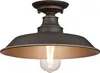 Plafonnier à une flamme Iron Hill bronze huilé large Voir les images du produit 1