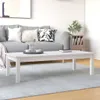 vidaXL Konferenčný stolík biely 110x50x30 cm Masívne Náhľad obrázku produktu 2