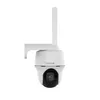 A white security camera with a black lens and a white antenna, mounted on a white bracket, against a white background. Anteprima dell’immagine prodotto