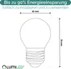 LUMILED LED 6er Set Golfball Lampe P45 E27 Ultraeffizient  Produktbild-Vorschau 7