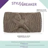 styleBREAKER Damen Strick Stirnband mit Schleife, Reiskorn Produktbild-Vorschau 5