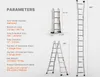 SucceBuy 15 ft scala telescopica A-frame, estensione Anteprima dell’immagine prodotto 7