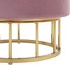 BELIANI Pouf mit Stauraum Rosa Samt Gepolstert Gesteppt Produktbild-Vorschau 6