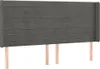 vidaXL Kopfteil mit Ohren Dunkelgrau 203x16x118/128 cm Samt Produktbild-Vorschau 1