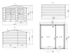 WOODTEX Naturbelassen 28 mm Gartenhaus Blockbohlenhaus, Produktbild-Vorschau 5