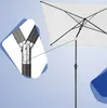 A close-up view of the joint mechanism of a white rectangular umbrella, with a detailed inset showing the connection points. Produktbild-Vorschau