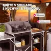Kempinková kuchyně 172x52x104cm - černá Náhled obrázku produktu 5
