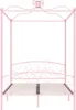 vidaXL Himmelbett-Gestell Rosa Metall 120 x 200 cm Produktbild-Vorschau 2
