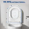 WC Sitz D Form 46 x 36 cm, Toilettendeckel Weiß mit Produktbild-Vorschau 9