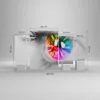 Bild auf Leinwand - Leinwandbild - Auge Regenbogen Wimper Produktbild-Vorschau 3