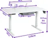 Hilodesk 140 x 76 cm Výškově nastavitelný stůl sedací a Náhled obrázku produktu 2