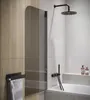 Badplaats Parete doccia per vasca Torino 60 x 140 cm Nero - Anteprima dell’immagine prodotto 2