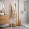 Deko-Leiter KEPALA ca. H150cm Natural Teak Handtuchhalter Produktbild-Vorschau 1
