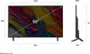 Diagram showing the dimensions of a 50-inch LG QNED TV. Voir les images du produit