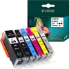 A set of ink cartridges and their packaging. Produktbild-Vorschau