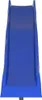 A blue plastic slide for children, shown from a top-down perspective. Voir les images du produit
