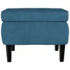 vidaXL Hocker mit Holzbeinen Blau Samt -  Klappstühle & Produktbild-Vorschau 4