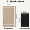 Komfortec 8er Handtuch Set aus 100% Baumwolle, 4 Badetücher Produktbild-Vorschau 3
