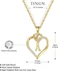 TINGN Herz Kette Damen 14K Gold Zirkonia Halskette Produktbild-Vorschau 5