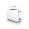 A white two-slice toaster with a gray lever and dial is shown against a white background. Produktbild-Vorschau