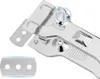 A close-up view of a metal glass scraper with a focus on the blade attachment mechanism and a separate image of replacement blades. Náhľad obrázku produktu