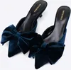 Décolleté da donna Wittchen con fiocco, blu navy, tessuto Anteprima dell’immagine prodotto 1