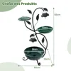 COSTWAY Mangeoire pour oiseaux 83cm avec lampe solaire, Voir les images du produit 3