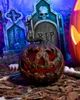 Verrotteter Halloween Kürbis mit Strunk und LED Beleuchtung Produktbild-Vorschau 5