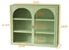 70cm Wandschrank Glas Doppeltür Modern Grün Geflochten Produktbild-Vorschau 4