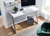 FineBuy Schreibtisch 120x55x76 cm Hochglanz Weiß / Silber Produktbild-Vorschau 4