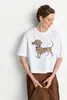 Rich & Royal Gentle Fit T-Shirt with Dog Print white S Produktbild-Vorschau 3