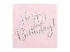 Serwetki urodzinowe, Happy Birthday, białe z napisem Rose Podgląd zdjęcia produktu 4
