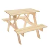 A wooden picnic table for children, shown from a three-quarter angle against a white background. Náhled obrázku produktu