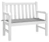 vidaXL Coussin pour banc de jardin Gris 100x50x3 cm Tissu Voir les images du produit 3