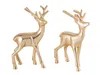 Deko Figur Hirsch 2er Set Tischdekoration Tierfigur silber Produktbild-Vorschau 2