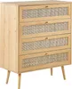 BELIANI Komoda jasne drewno płyta MDF rattanowe fronty 4 Podgląd zdjęcia produktu 1
