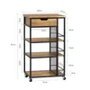 A diagram showing the dimensions of a kitchen cart. Voir les images du produit
