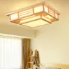 Japonská stropní lampa Dřevo LED lampa s dálkovým ovládáním Náhled obrázku produktu 6