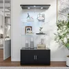 INONEFT Glasvitrine mit LED und 2 Türen, Vitrinenschrank Produktbild-Vorschau 4