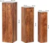 FineBuy Set da 3 tavolini in legno massello di sheesham, Anteprima dell’immagine prodotto 3
