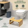 Stołek toaletowy  eluno, podnóżek wykonany z bambusa, Podgląd zdjęcia produktu 6
